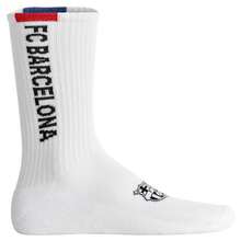 FC Barcelona Chaussettes Unisex, Lot de 7 – Chaussettes de tennis, logo lettrage, mélange de coton, unies - Multicolore - Voir 5