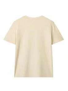 Women's Summer T-Shirt With Floral Petal And Letter Print, Round Neck, Casual And Versatile Style, Suitable For Holidays And Summer Wear. - 風格 - 查看 3