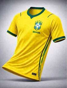 Brazilian National Team Jersey, Blue And Black, Fan Version 26/27 - 黃色 - 查看 1