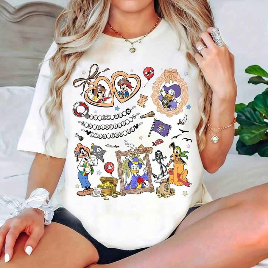 And Leopard Coquette Bows Pirates , Yo Ho Yo Ho A Pirate's For Me , Pirates Of The Ribbean - White - View 1