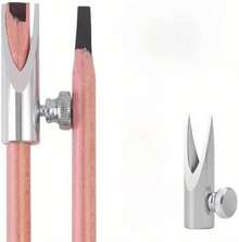 Adjustable Aluminum Alloy Eyebrow Sharpener Tool, 1/2 Pieces, Manual Drawing Knife With Secure Clamp For Beginners, No Battery Required - 1 Piece - View 7