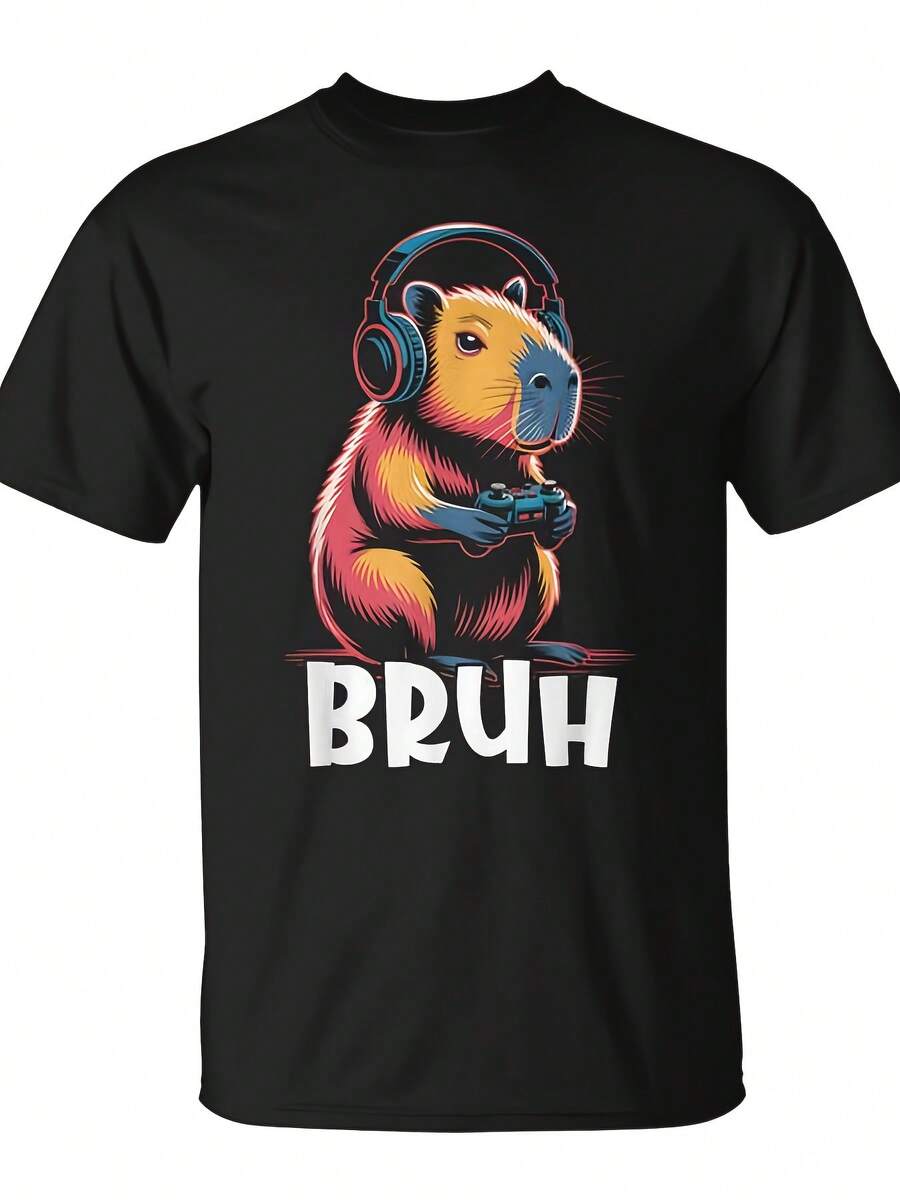 Camiseta unisex, BruhVideoJuegosNiñosPybaraCamiseta-MonsterryUnisexoparaDiarioDesgasteDivertidoNavidadNovedadHombresCamisetaVeranoDe modaRopa urbanaModaSuperiorCalidadCómodoInformalImpresoCamisetaPure220G,ropademujer,blusasparamujer,topsdemujer,playerasdemujer, GráficoimpresoAmigable con la piel, estilo de los 90Retro, Ropa Urbana, De ModacasualCamisetas, GráficasimpresoAmigable con la piel, estilo de los 90Retro, Ropa Urbana, De Modacasualcamisetas - Negro - Ver 1