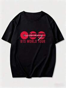 Global Music Idol Graphic T Shirt Y2K Retro Streetwear Casual TopS ARIRANG - rojo y blanco - Camiseta clásica de la gira mundial de Global Music Idol Graphic T Shirt Y2K Retro Streetwear Casual TopS 2026,y Pure Cotton Casual T-Shirt, Loose Short Sleeve Basic Top For Teen Girls Ladies, Versatile For Daily Wear Street  School Time Vacation Travel Dating Casual Outdoor Outing Clothesy2k playeras de hombre algodón camiseta de algodón mujer playeras de niño camisetas playeras de niña tops para adolescentes y8k mujer - Negro - Ver 6