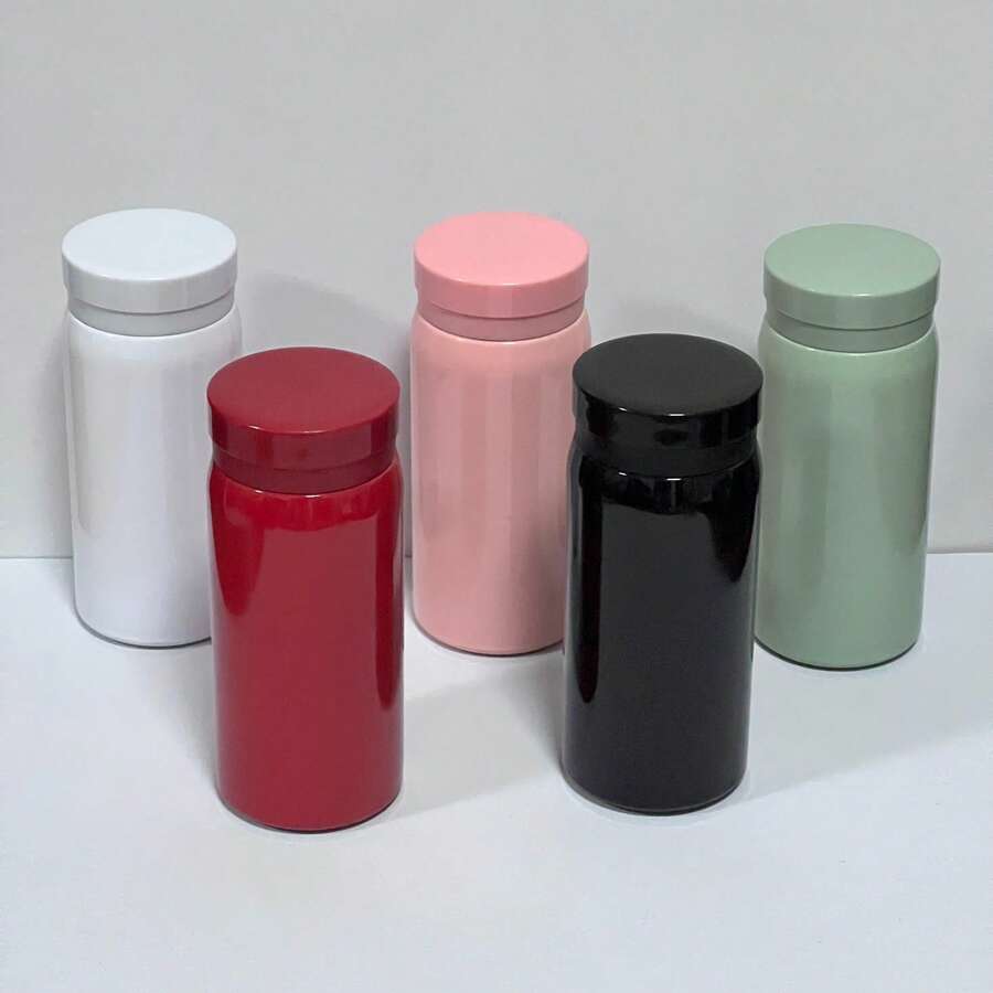 1pc 200ml Small Insulated Water Bottle, Stainless Steel Leak-Proof Portable Vacuum Cup, Suitable For Travel, Office, School, Daily Use - Multicolor - View 1