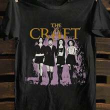 Simple And Versatile Design Women's T-Shirt The Craft Witch Movie Retro Style With Print Of The 4 Girls Black For Fans Of Film And Alternative Fashion Cotton T-Shirt - 黑色 - 查看 1