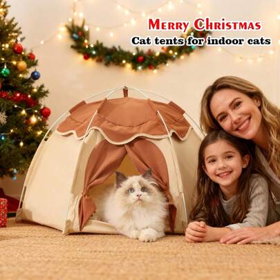 Tienda de campaña para gatos de interior, Casa de perro de interior, Tienda de campaña pequeña para gatos adecuada para perros pequeños, gatos, conejos, erizos, hámsteres, casa de perro en forma de cueva linda