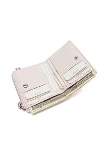FOREVER FOR YOU 2026 New Arrival Soft Short Wallet, Rhombus Pattern Compact Zipper Wallet, Korean Minimalist Coin Purse - Pink - View 7