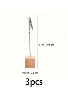3/10/20个装木制菜单架/座位卡架，适用于价格标签、照片、展示、办公室/家庭展示架、庆典、生日派对、桌面标牌和桌号牌。 - 查看 15