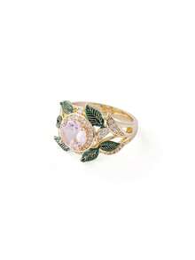 Trivaya 1 chiếc nhẫn Cubic Zirconia thanh lịch, kiểu dáng nữ, thích hợp cho đám cưới, lễ đính hôn, kỷ niệm, tiệc tùng, ngày Valentine và các dịp khác. - 1 # - Xem 4