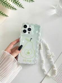 Ốp lưng điện thoại TPU chống sốc, thiết kế tối giản, thanh lịch, họa tiết trái cây, viền sóng bện, kèm phụ kiện vòng tay hạt cườm thủ công, tương thích với iPhone 17pro/17Air /17/17promax 16/11/16pro/16plus/16promax/16e/15Promax/13/14/12/XS/XR/7G/8PXR /7/8, 15Promax, 13, 14, 11, 12, X, 12/14 - Nhiều màu - Xem 3
