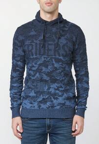 Koroshi Moletons e blusas de moletom masculinas para atividades ao ar livre - Azul - Ver 2
