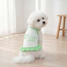 Heart Print Cute Camisole Dress, Suitable For Spring And Summer - Green - View 3