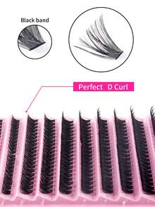 200pcs D-Curl Flare False Eyelash Clusters, Suitable For Individual Lash Extensions, Create Thick & Long-Lasting Lash Effect, Natural & Voluminous, Eyelash Clusters, Individual Lashes, False Eyelashes - View 6
