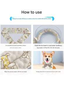 Écharpe rafraîchissante universelle pour animaux de compagnie, collier de cou pour chien et chat, serviette rafraîchissante, tour de cou rafraîchissant pour l'extérieur - Multicolore - Voir 6