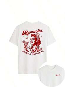[Entrega Local]Playera Para Mujer [Entrega Local]Playera Para Mujer Envío Gratis Camiseta Casual de Manga Corta con Cuello Redondo y Estampado de Letras para Mujer, Versátil y a la Moda, Esencial para Vacaciones y Uso Diario, Muestra Fácilmente el Estilo Urbano Blanco Verano2026-Ropa Linda, 100% Algodón, Moda Femenina de los 90 - Blanco - Ver 10
