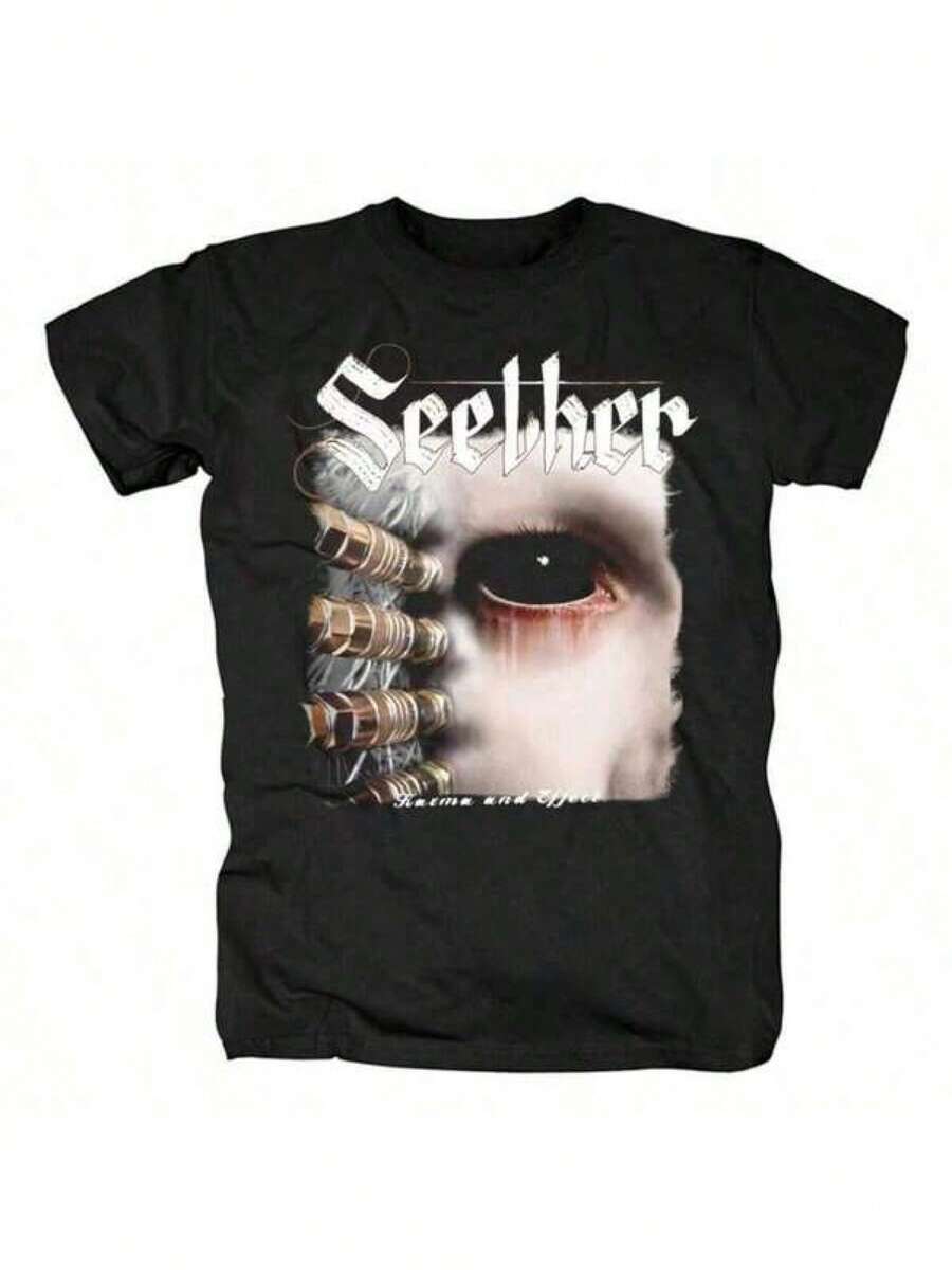 Seether Heavy Metal T-Shirt For Men And Women, Perfect Casual Design For Rock Band Fans And Streetwear Enthusiasts, Available In Size S, Loose And Comfortable. - Black - View 1