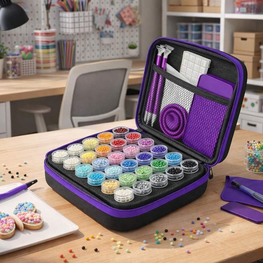 240 Slots Diamond Painting Storage Box Case Embroidery Nail Art Beads - 30 Slots - View 1