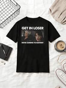 Get In Loser We're Coming To Run Shirt - Black - View 6