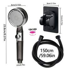 Modern High Pressure Handheld Shower Head - Ergonomic Design, With Pause Mode And Adjustable Spray, Made Of Durable ABS Material, Easy To Install, Ideal Upgrade For Bathroom - Multicolor - View 3