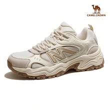 CAMEL CROWN Giày leo núi nữ, hàng mới về mùa Thu/Đông, lót lông cừu, chống trơn trượt, giày thể thao ngoài trời chuyên nghiệp, giày leo núi nam. - Màu be nhạt, nâu nhạt - Xem 2