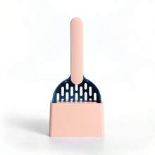 Plastic Cat Litter Scoop With Base, Self-Cleaning Cat Litter Box Scoop, Kitten Toilet Cleaning Tool, Cat Supplies - Multicolor - View 9