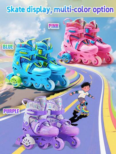 FREE STAR Patins à roulettes pour débutants Xiao Yao Star avec roues auxiliaires, chaussures de patinage à roulettes avec aide à l'équilibre, faciles à apprendre pour les hommes et les femmes, patins en ligne pour l'extérieur