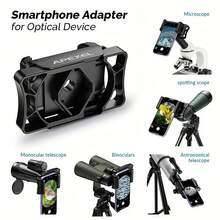 Universal Smartphone Adapter Clip For Binoculars, Telescope Eyepiece Connector, Multi-Functional Lens Clip For Smartphone Photography - Fits Any Android/IOS Phone Model - Multicolor - View 2