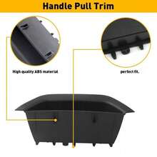 Manija de puerta delantera izquierda, recorte interior negro interior apto para BMW F25 X4 F26 X3 - caja de almacenamiento para puerta - Ver 4