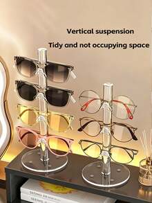 Eyewear Storage Rack, Fashion Glasses Display Stand, Acrylic Multi-Compartment Eyewear Storage Rack, Suitable For Desktop Placement Of Fashion Glasses, Prescription Glasses, Fashion Eyewear And High-End Vanity Table Eyewear Display Rack And Glasses Display Stand - Multicolor - View 7
