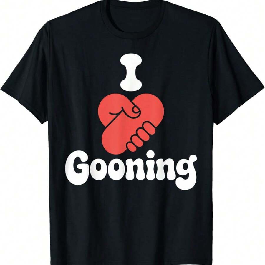 I Love Gooning T-Shirt - Black - View 1