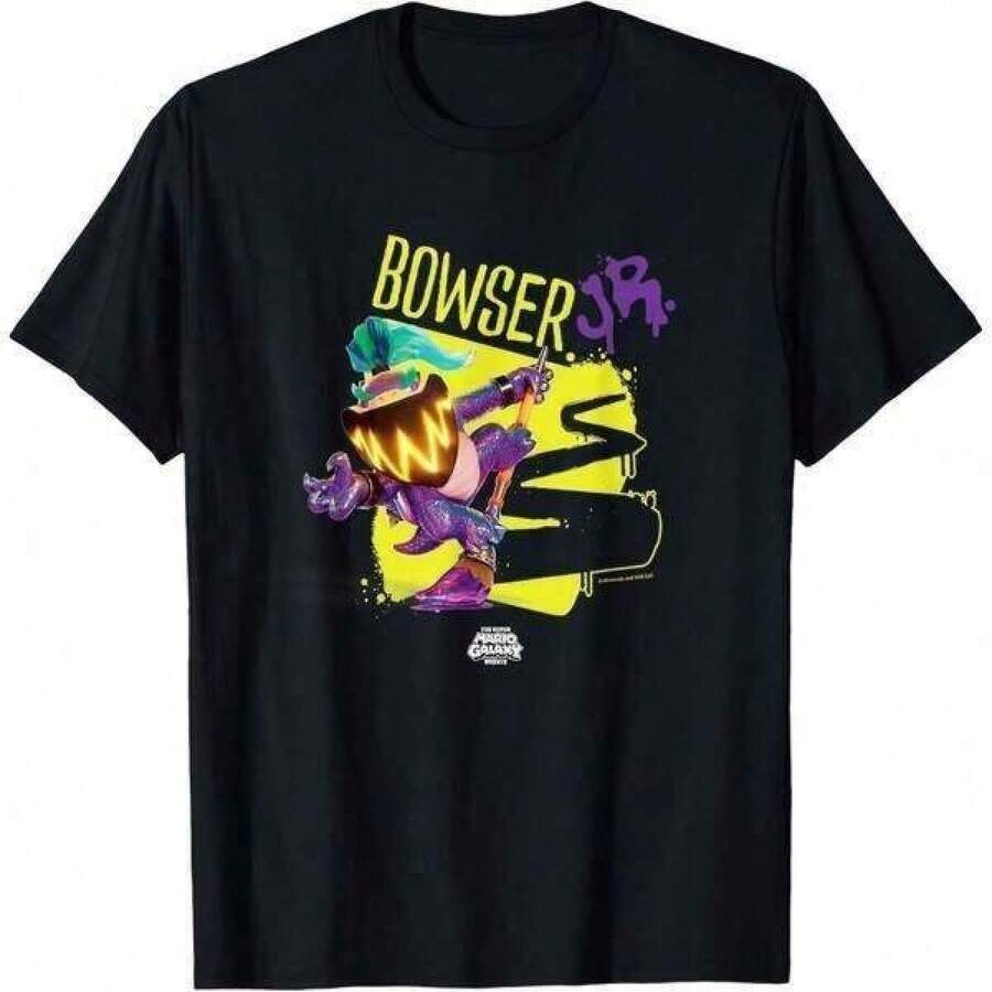 The Superes Marioes Galaxyie Wonder Bowser Jr. Power T-Shirt Sports Tops Women Men's Tracksuit Tops For Women,ropa de niño,playeras de niño,niños,niños ropa niñas,camisetas,ofertas,Fashion Print Casual T-Shirt,Loose Short Sleeve T-Shirt,Short Sleeved Single-Sided Printed T-Shirt,130% Cotton Short Sleeve Casual Tee,Unisex T-Shirt,ropa  ropa de mujer basicos mujer tops de mujer ofertas ropa deportiva de mujer playeras para hombre playeras de mujer y17k mujer - Negro - Ver 1
