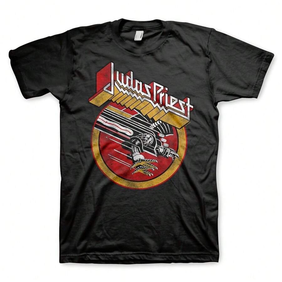 Judas Priest SFV Solid Vintage T-Shirt - Black - View 1