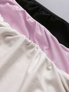 Blusa de unicolor minimalista con cuello asimétrico y hebilla de metal para mujer - Multicolor 5 - Ver 7