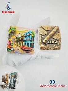 1个创意3D立体浮雕冰箱贴，旅行纪念品3D礼品，家居厨房装饰磁性贴纸，适用于冰箱、办公室、房屋、橱柜、洗碗机 - 獨款冰箱貼 - 查看 2