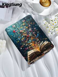 Kingsung Ốp lưng máy tính bảng họa tiết sách và bướm, tương thích với iPad Air 8 (M4) 2026 (11 inch), Air 8 (M4) 2026 (13 inch), 9.7/10.2/10.5/10.9/12.9/Pro 11, thế hệ thứ 10, Air 8 (M4) 2026 (11/13 inch), cũng phù hợp với Galaxy Tab S6 Lite 10.4 inch, Kindle Paperwhite thế hệ thứ 12 2024, Kindle thế hệ thứ 11 2022. Chống rơi vỡ, chân đế thông minh/tự động bật/tắt màn hình. - Nhiều màu - Xem 3