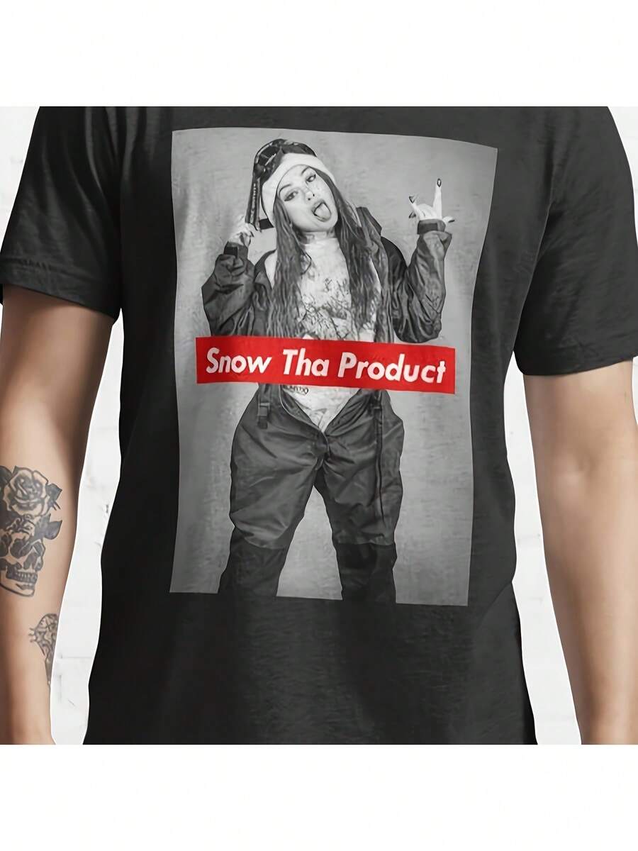 Una camiseta de manga corta para mujer, moderna, a la moda, retro, holgada, suave y cómoda, adecuada para actividades al aire libre en primavera y verano.Camiseta unisex estilo snowfield con diseño de moda callejera Y2K.Suave, un artículo de moda casual imprescindible para todas las estaciones, versátil para todas las estaciones, asequible para el uso diario y un regalo perfecto para fans y amigos - 220G.blusas para mujer,blusas casuales para dama,tops,, mujer premium,y2k,playeras de mujer curvy,ofertas y liquidaciones ropa mujer,playeras deportivas para mujer,,playeras de hombre, mujer,blusas>elegante V0F3 - Negro - Ver 1