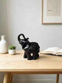 1pc Exquisite European Style Elephant Decor, Luxury Desktop Ornament For Living Room And Office, Housewarming & Business Opening Gift, Feng Shui Decoration, High-End Auspicious Accessory - Multicolor - View 15