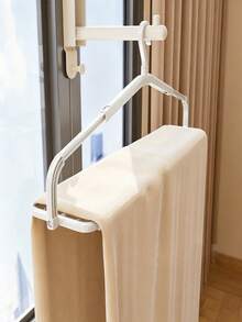 1/2/4 piezas Tendedero extensible, Tendedero plegable, Percha multifuncional, Toallero, Adecuado para armario, dormitorio, baño, dormitorio, organiza eficazmente el armario, diseño antideslizante, se utiliza para almacenar y organizar ropa, pantalones, toallas, artículos del hogar - Blanco - Ver 5