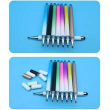 2-In-1 Macaron Touch Stylus Pen, Universal For Smartphone & Tablet, Capacitive Pen For Editing & Drawing, Gradient Color - Multicolor - View 11