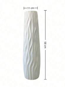 1pc 58cm Floor-Standing Plastic Vase (White/Black/Gray), Minimalist Hydroponics Vase Suitable For Home Decor, European Style Dried Flower Vase, Living Room Decor Flower Vase, Glass Vase - 1PC - View 11