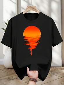 Short Sleeve T-Shirt 100% Cotton 200g - Casual Round Neck, Breathable, Ideal For Summer Events And Casual Looks - Basic, Soft And Comfortable ('Fashion') - 黑色 - 查看 6