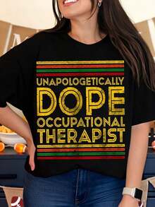 Camiseta Vintage de Terapeuta Ocupacional con un Estilo Irreflexivo y Genial para Mujeres y Hombres, Idea de Regalo Divertida para Terapeutas. - Negro - Ver 7
