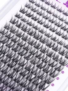 ELAE 140PCS Cat Eye Lash Clusters, Wispy Flared Individual Lashes, Faux Mink DIY Eyelash Extensions, Lightweight Reusable Lash Segments For Natural Glam Look, Lightweight Reusable Cluster Lashes For Natural Volume Home Lash Extension Lashes, False Lashes - 飄逸的貓眼 - 查看 5