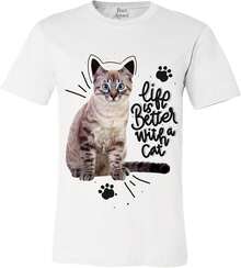 Custom T-Shirt: Add Your Text, Design, Image, Or Photo To The Front And Back. Custom T-Shirt For Men And Women. - 黑色 - 查看 9