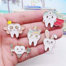 1/5/10 chiếc ngẫu nhiên Huy hiệu hình hoạt hình ngộ nghĩnh, sáng tạo, nhỏ giọt dầu, thích hợp để gắn lên quần áo và túi xách, phụ kiện nhỏ tinh tế. - Nhiều màu - Xem 1
