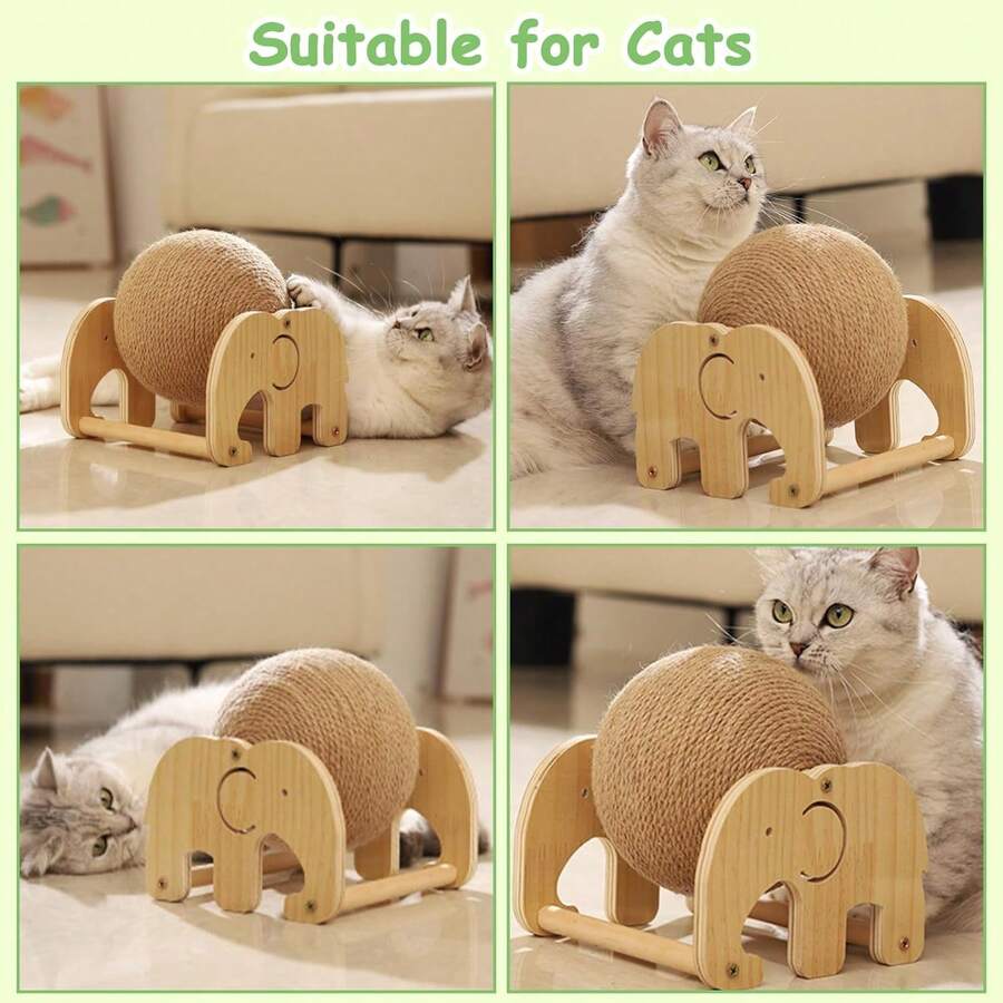 This Durable Sisal Cat Scratching Board, Cat Tree, Cat Scratching Ball, And Cat Scratching Post All Have Wear-Resistant And Scratch-Resistant Features. This Vertical Cat Scratching Post Has Rollers That Won't Fall Off Or Leave Debris. It Is An Ideal Choice For You And Your Cat To Spend Time Together. It Is The Perfect Gift For Your Cats, And Also Their Favorite Gift. - one-size - View 1