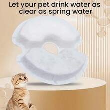16 Pack Filters For Pet Water Flower Fountain Replacement Filter Cat Dog - Round - View 3