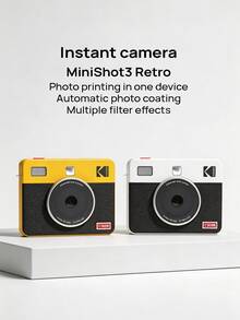 Kodak MiniShot3 Retro Instant Camera | Photo And Print In One, Automatic Lamination + Multiple Filters, Portable Output, A Must-Have For Students And A Perfect Gift For Holidays And Weddings. - View 2
