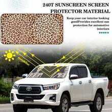 Parasol para parabrisas de coche con estampado de leopardo para el verano, con revestimiento adhesivo negro que bloquea la luz solar y los rayos UV, reduce el calor en el coche y protege el interior del vehículo. Adecuado para la mayoría de modelos de vehículos. Fácil de plegar y guardar, incluye una bolsa de almacenamiento. Un regalo para conductores. - A - Ver 9