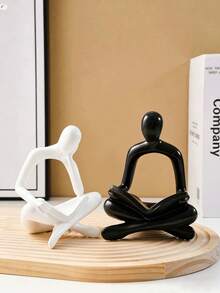 Abstract Reading Thinking Pose Figurine, Elegant Home Decor For Study, Office Desk, Also Great Gift For Christmas, Halloween, Back To School - 1 - View 2